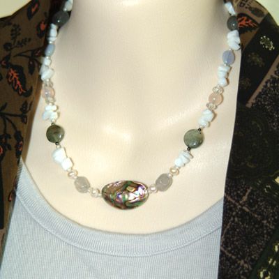 Terapeutiskt smycke halsband kristaller och 925 Sterling silver, tema lugn, krlek och bra smn