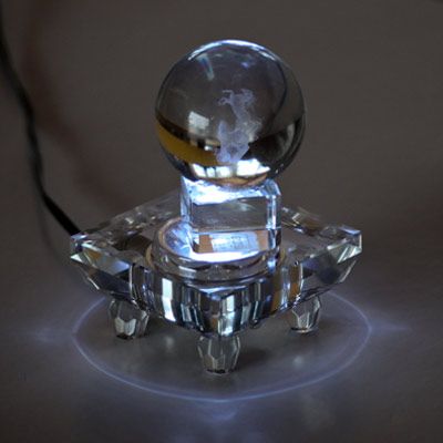 Kristallglas hst 8cm med ljusbox i fasetterat glas inklusive adapter