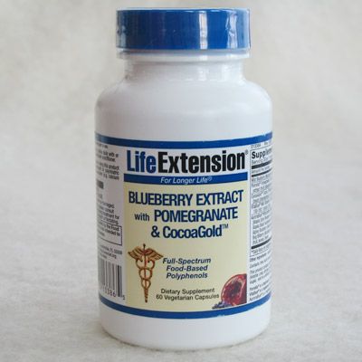 Blueberry Extract with Pomegranate & CocoaGold, Blbr extrakt med granatpple och linnherbariet frn Life Extension