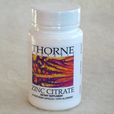 Zinc Citrate (30 mg)  frn Thorne 60 tabletter.