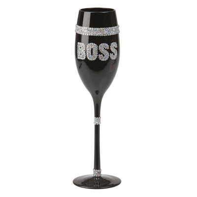 Champagneglas strass glas boss
