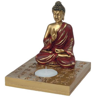 Sittande Budda fr vrmeljus 12cm