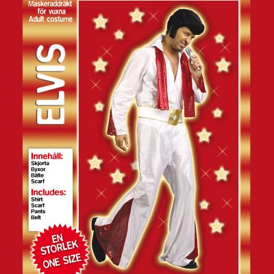 Party maskerad drkt Elvis one size