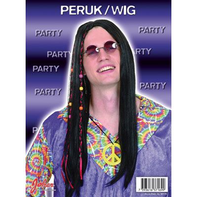 Peruk hippie party maskerad peruk