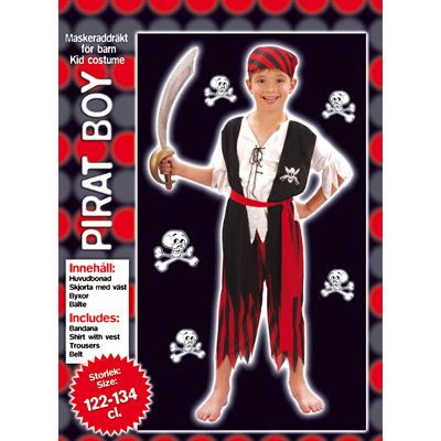 Pirat boy, piratkille party maskerad drkt fr barn
