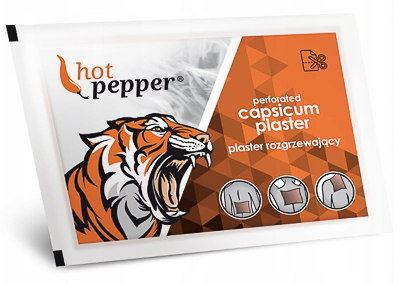 Hot pepper vrmande plster med capsicum, 18x12cm