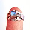 Regnbgsmnsten smycke handgjord tibetansk ring i .925 sterling silver