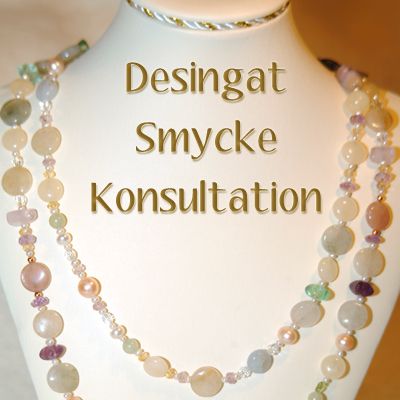 Konsultation fr designat terapeutiskt smycke halsband kristaller och 925 Sterling silver